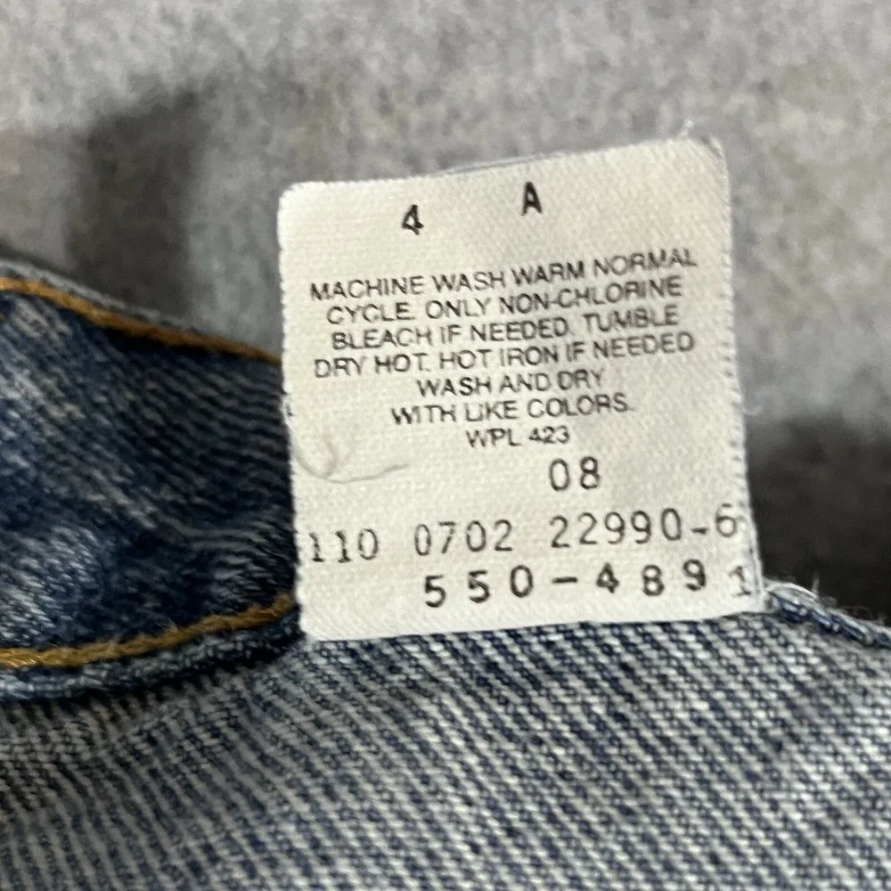 Vintage Levis 550‎ Jeans Mens 36X31 Blue Relaxed Tapered Medium Denim *Hemmed*